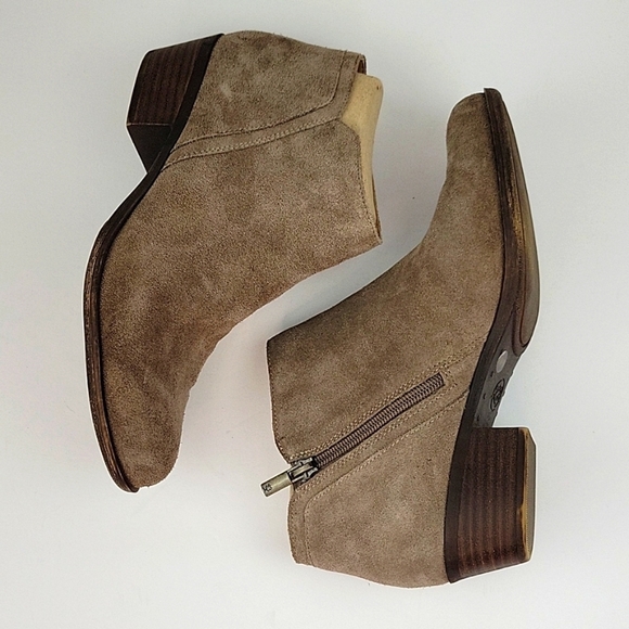 Lucky Brand Barstyn Boho Chic Ankle Boots Tan Size 8.5 - Picture 3 of 15